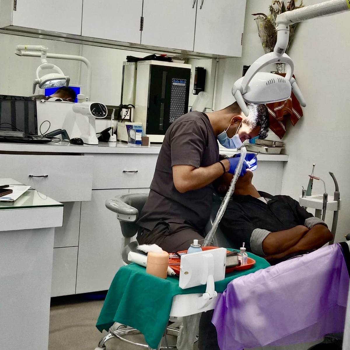 Dr. Sourabh Dutta treating a patient
